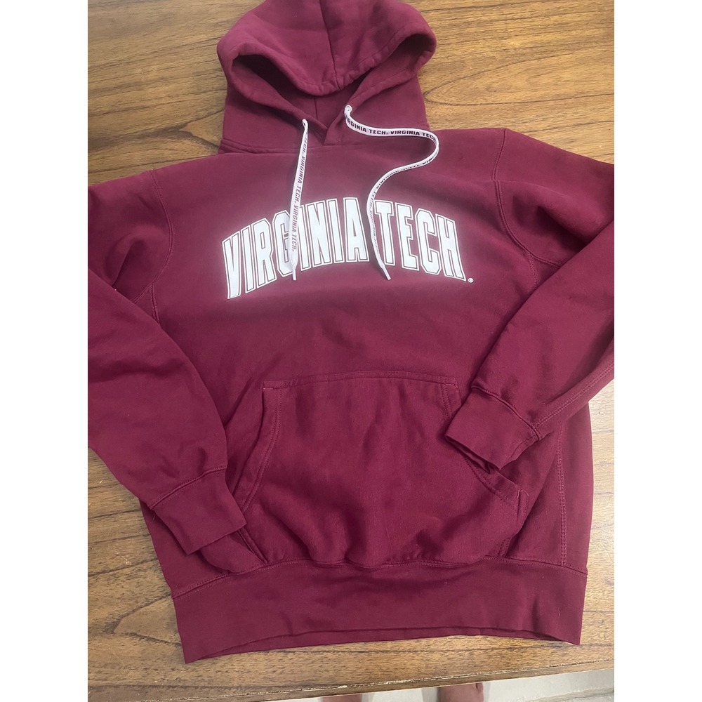 Campus United MV Sport Virginia Tech Hokies Maroon Hoodie Sweatshirt Mens Medium